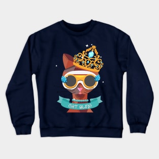 Cat in a Tiara Crewneck Sweatshirt